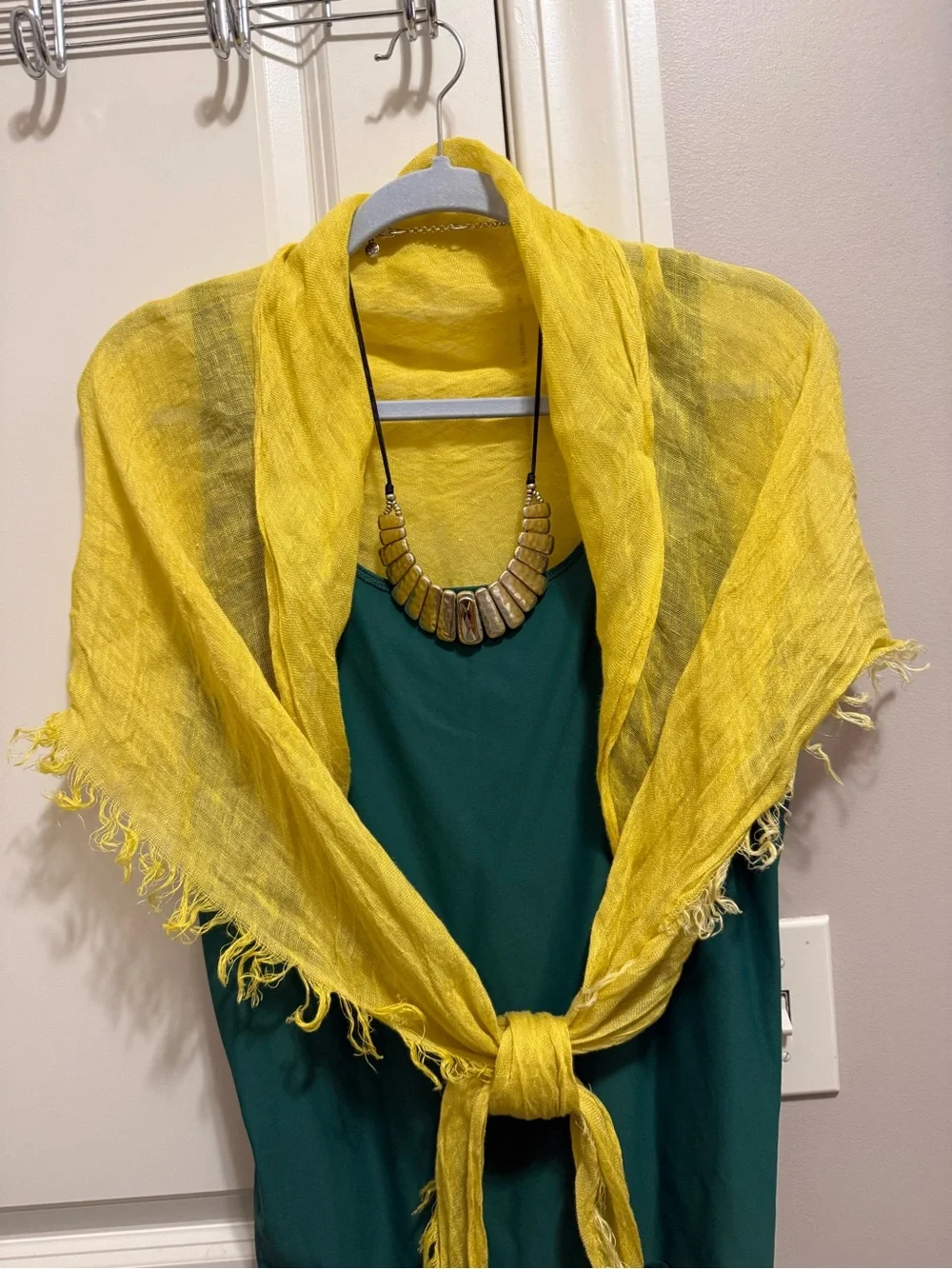 Eileen Fisher Bright Yellow Lightweight Triangular Scarf Wrap